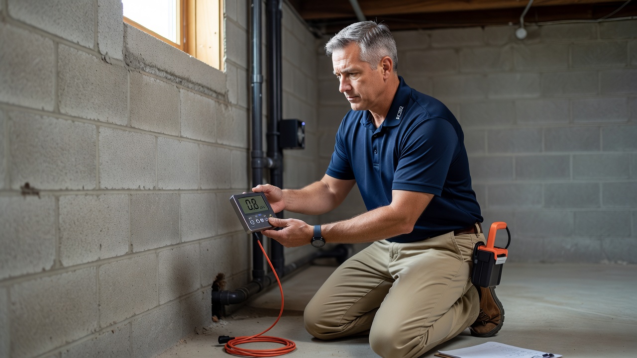 radon test kit pCi/L measurement professional inspector