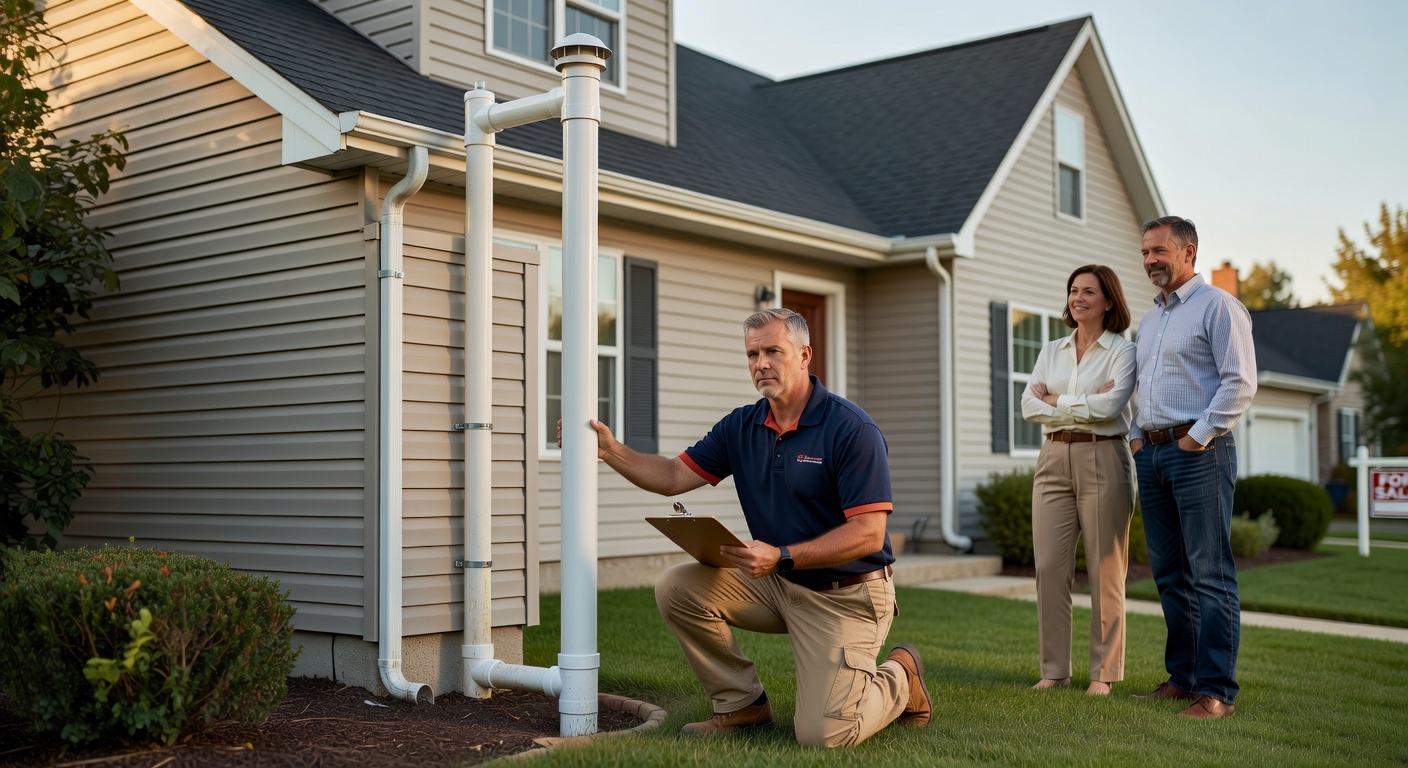 radon mitigation pipe exterior installation house