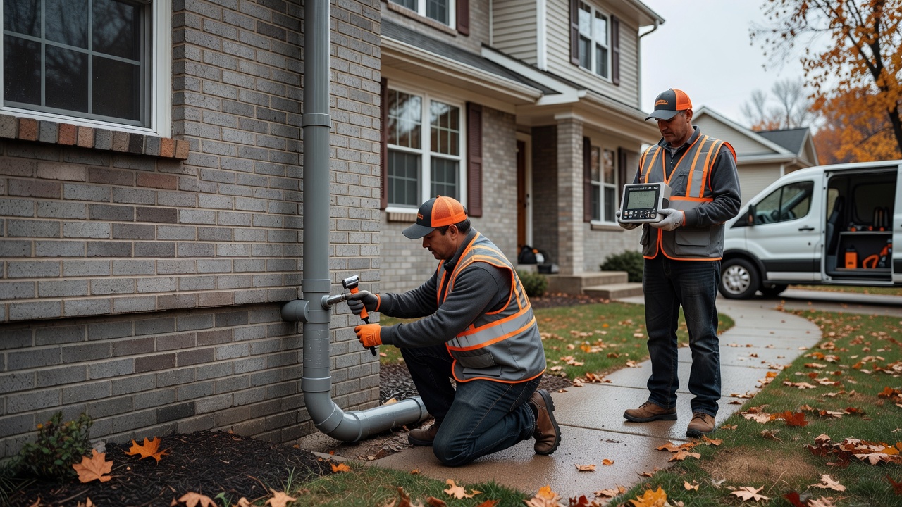 radon mitigation pipe exterior installation home professional