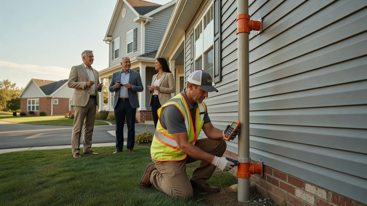 radon mitigation pipe exterior house professional installation