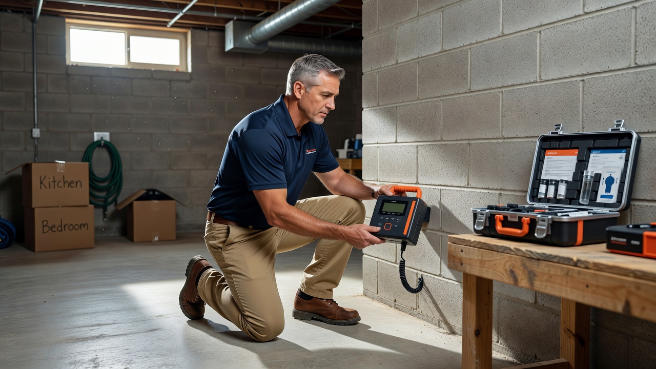 radon test kit professional measurement basement