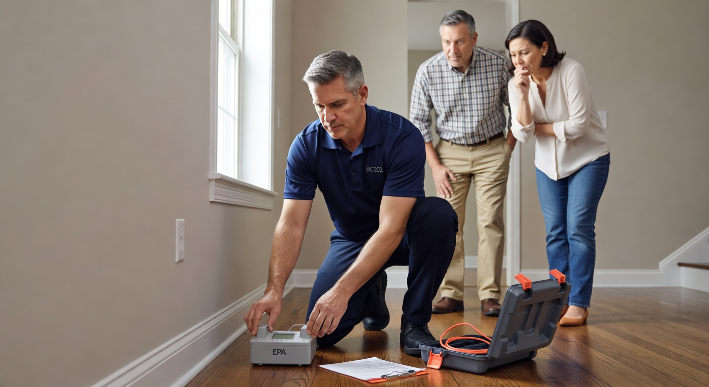 radon test kit professional inspector Ohio home