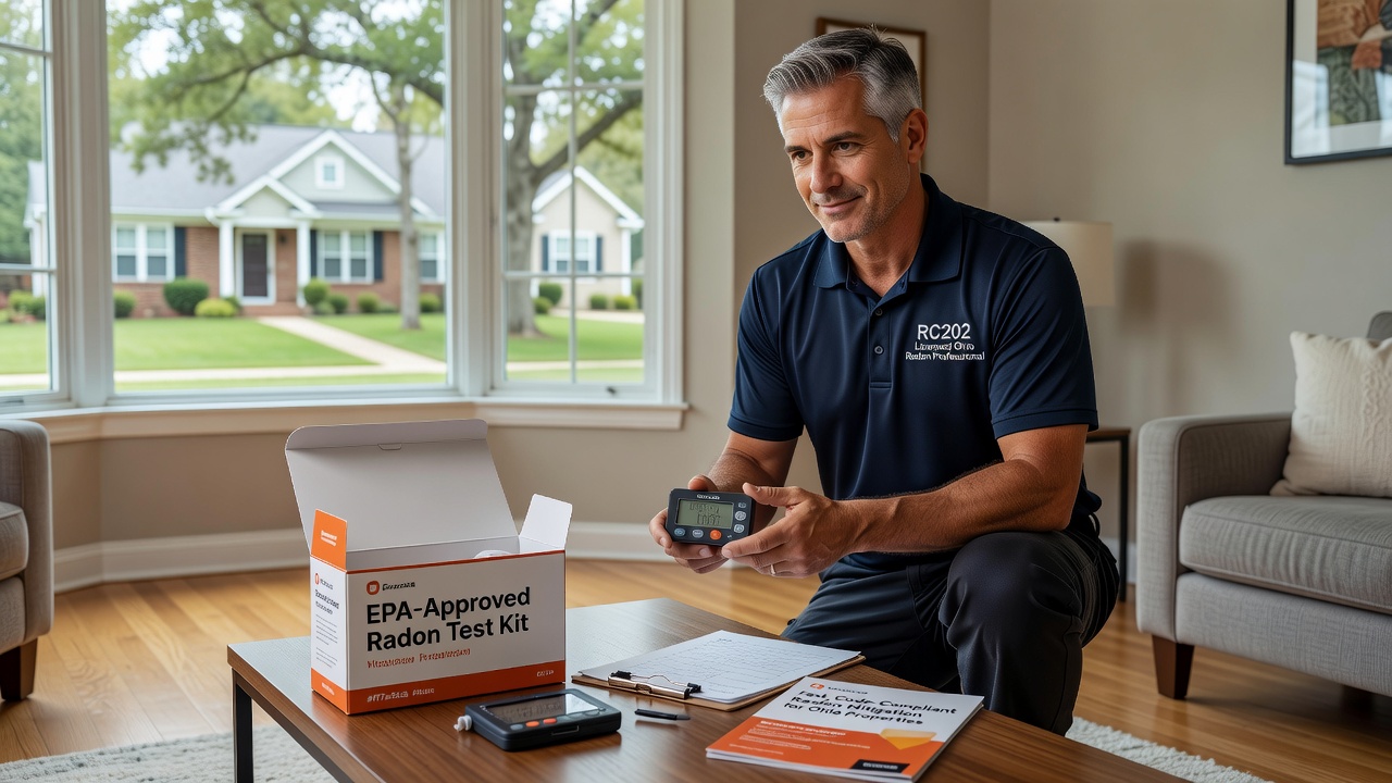 radon test kit home inspection Ohio real estate