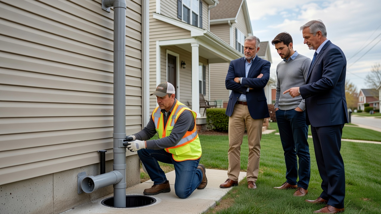 radon mitigation system installation Ohio home exterior