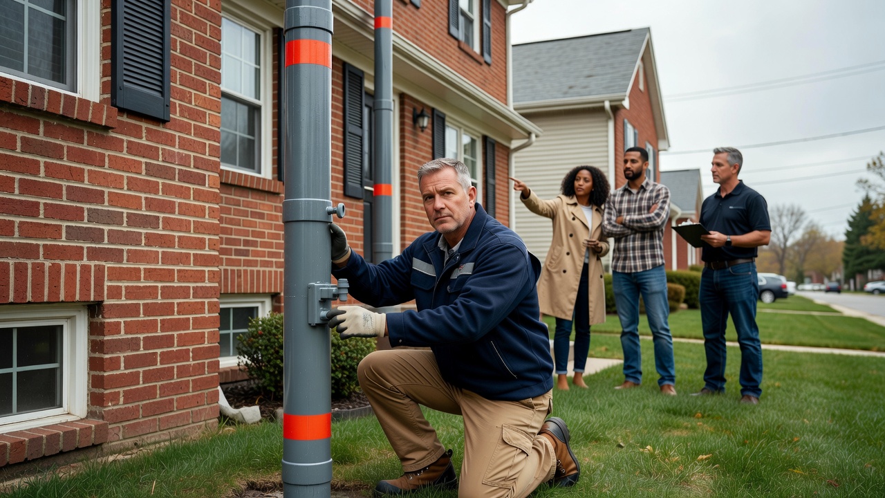 radon mitigation fan exterior pipe Ohio house
