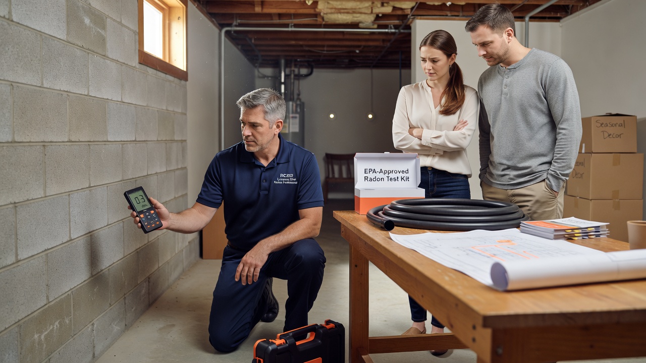 radon test kit basement inspection Ohio