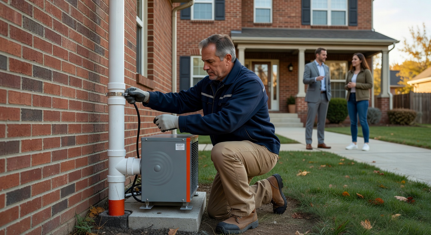 radon mitigation fan pvc pipe exterior installation
