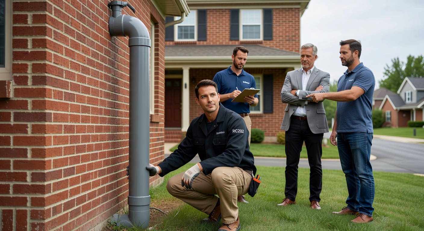 radon mitigation pipe exterior house Ohio