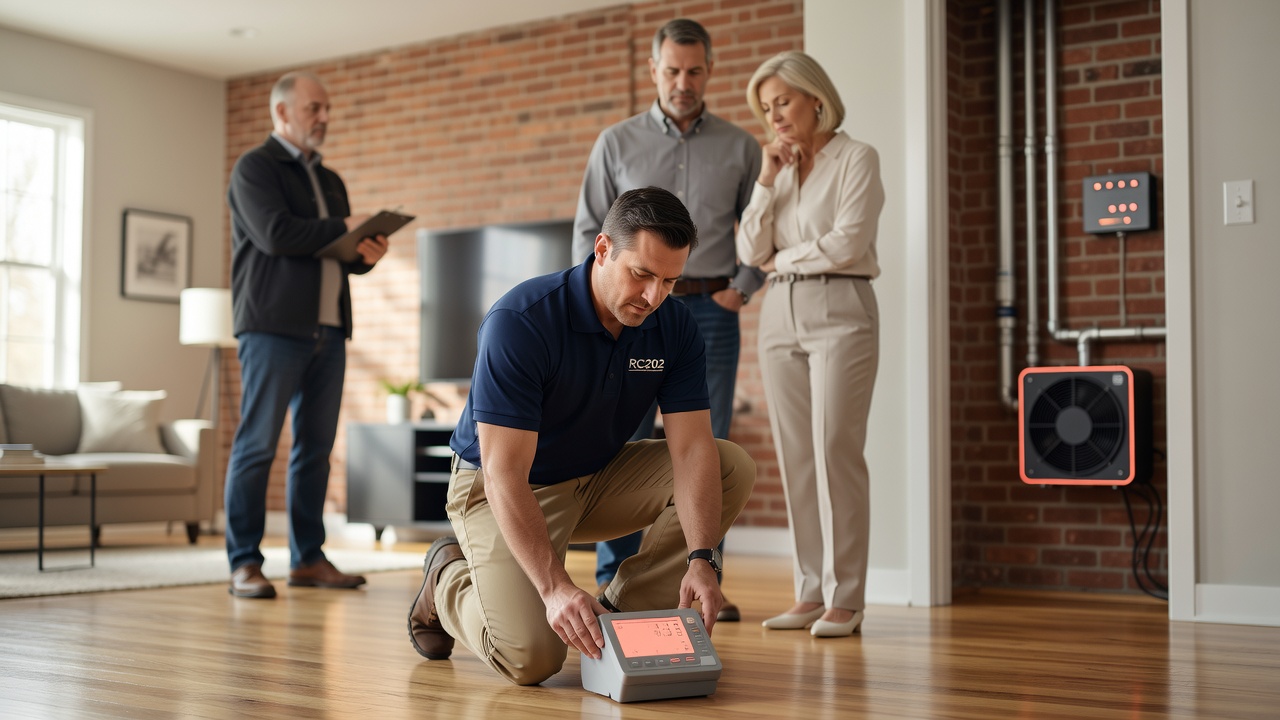 radon testing apartment building commercial property