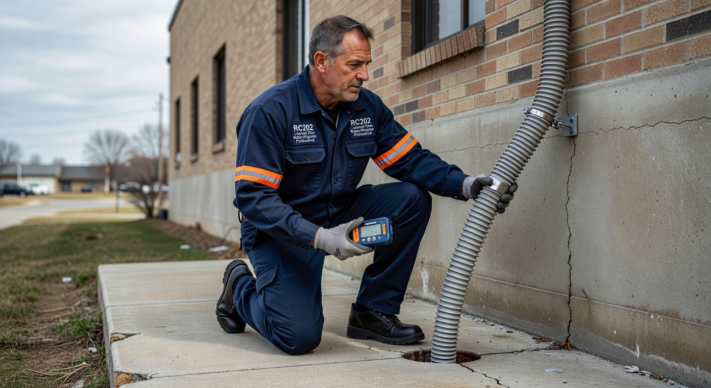 radon mitigation technician commercial building Ohio
