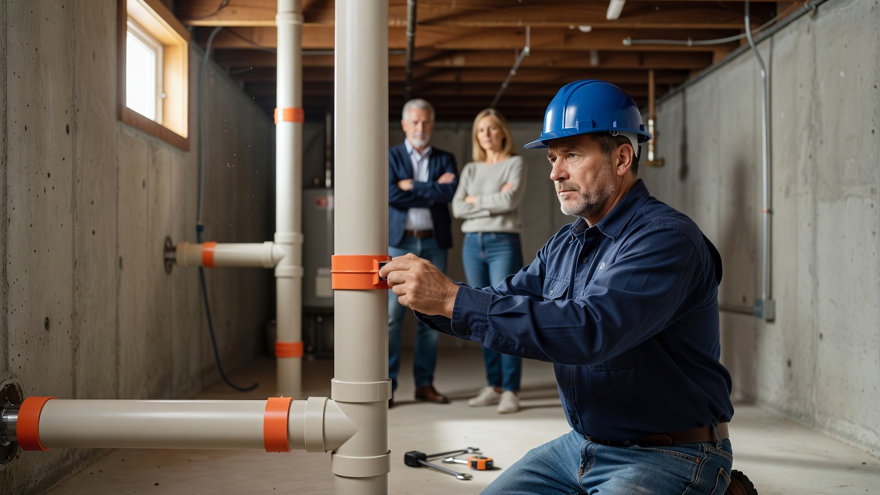 radon mitigation pipe basement Mount Vernon Ohio