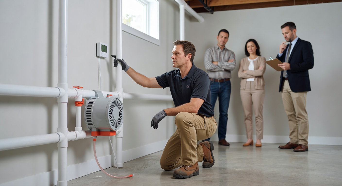radon mitigation PVC pipe basement system Ohio