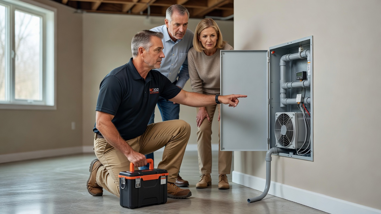 real estate agent showing home client