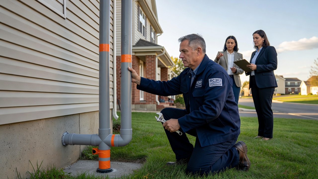 radon mitigation pipe system exterior home Ohio