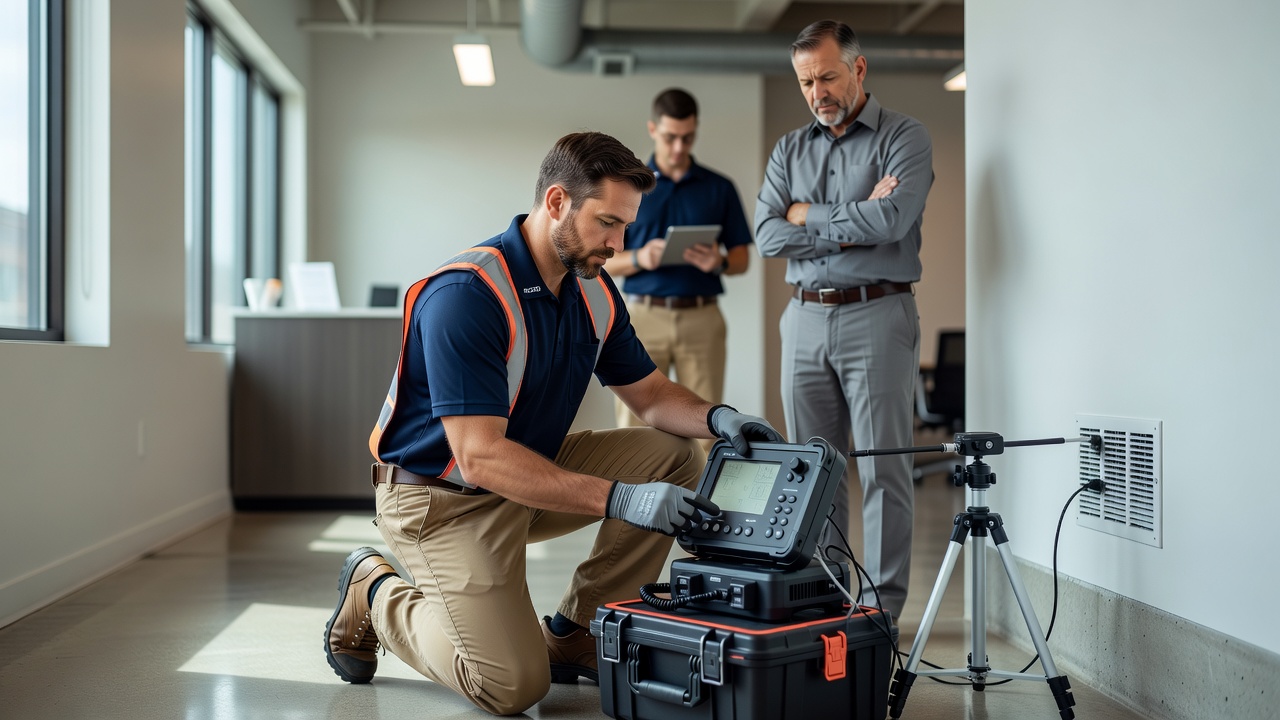 radon testing equipment commercial building Ohio