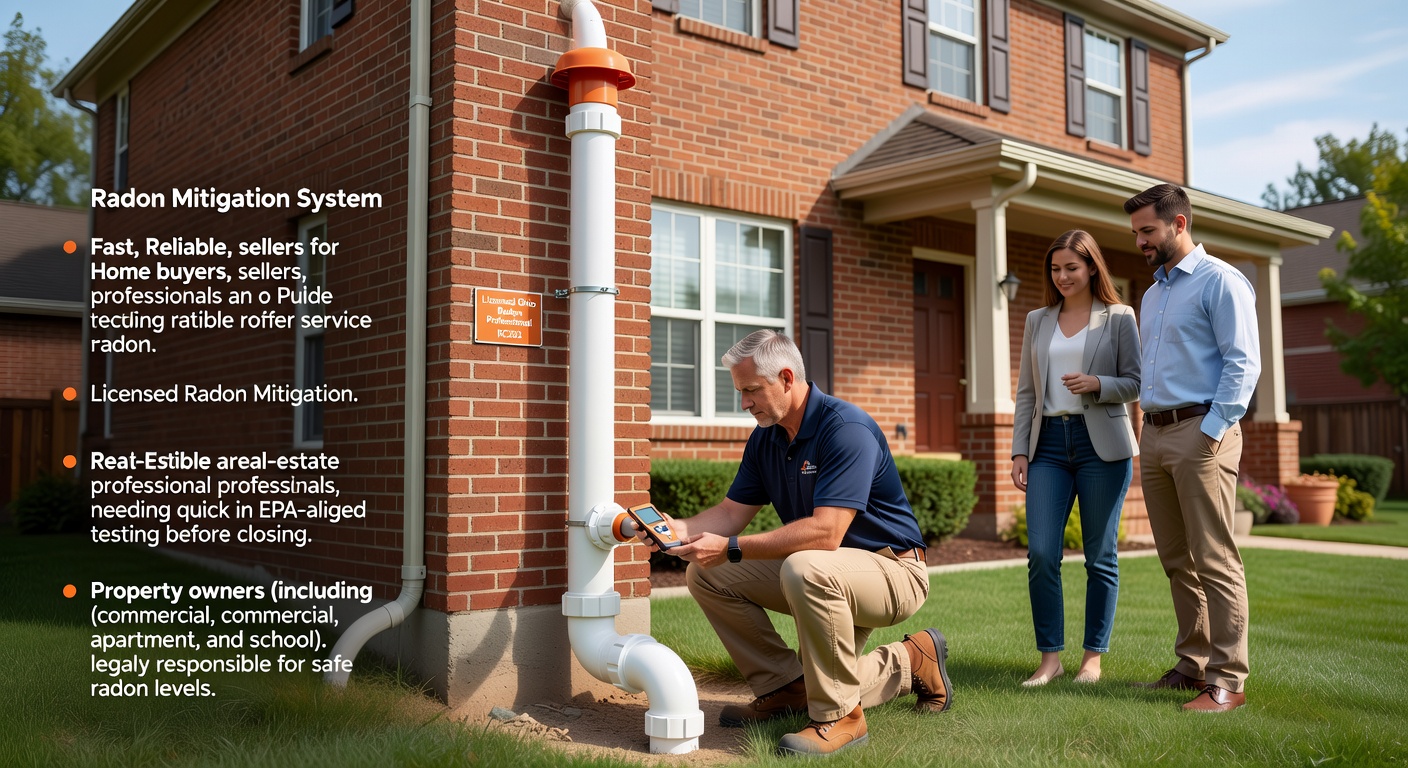 radon mitigation pipe exterior home Ohio