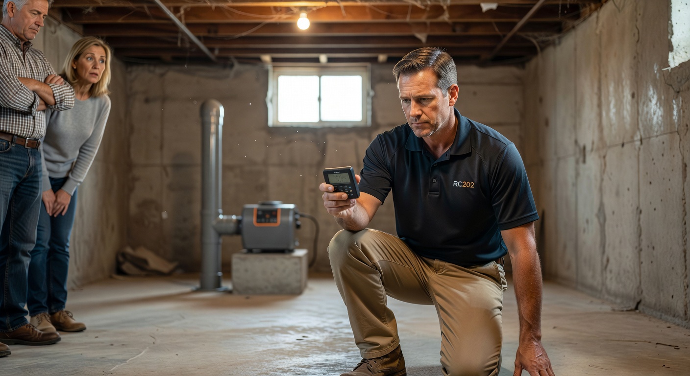 radon test kit professional measurement Ohio basement
