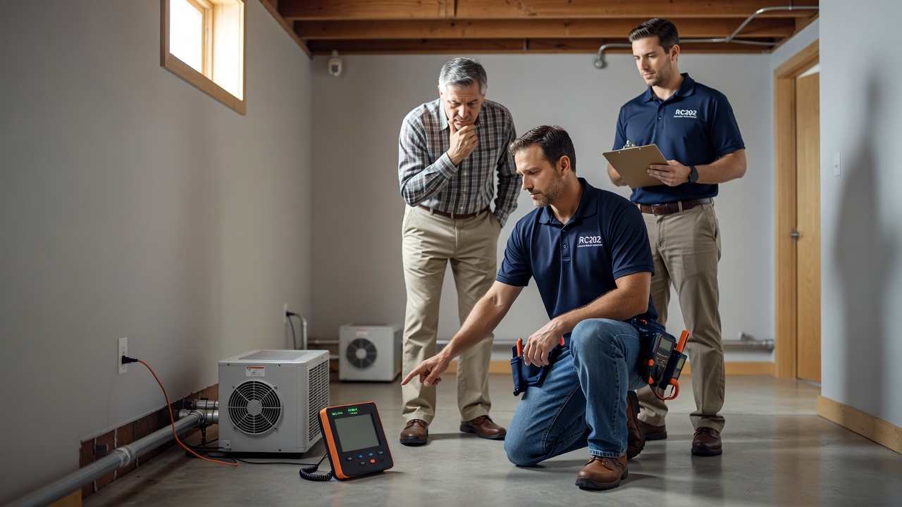 continuous radon monitor device basement test