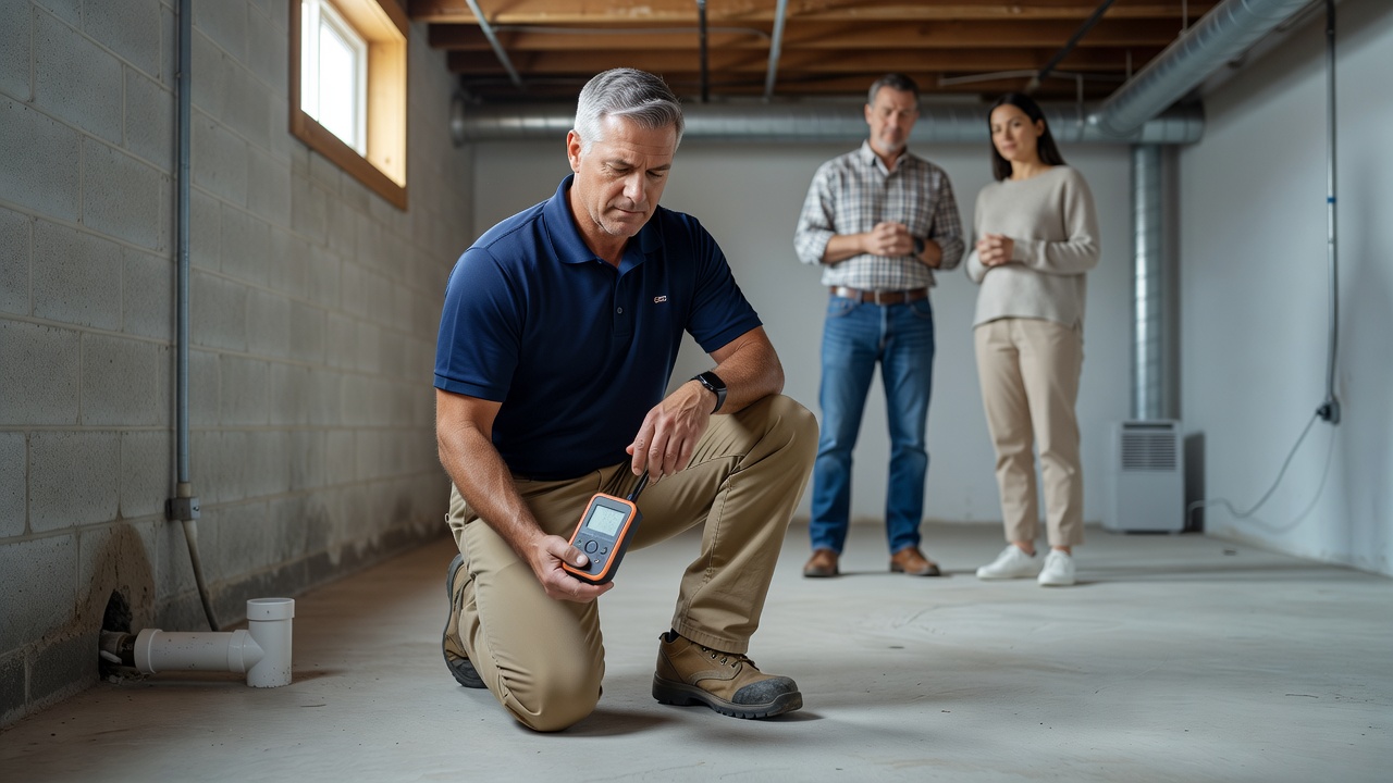 continuous radon monitor device basement