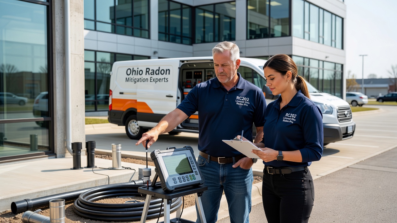 radon mitigation professional team Ohio commercial building