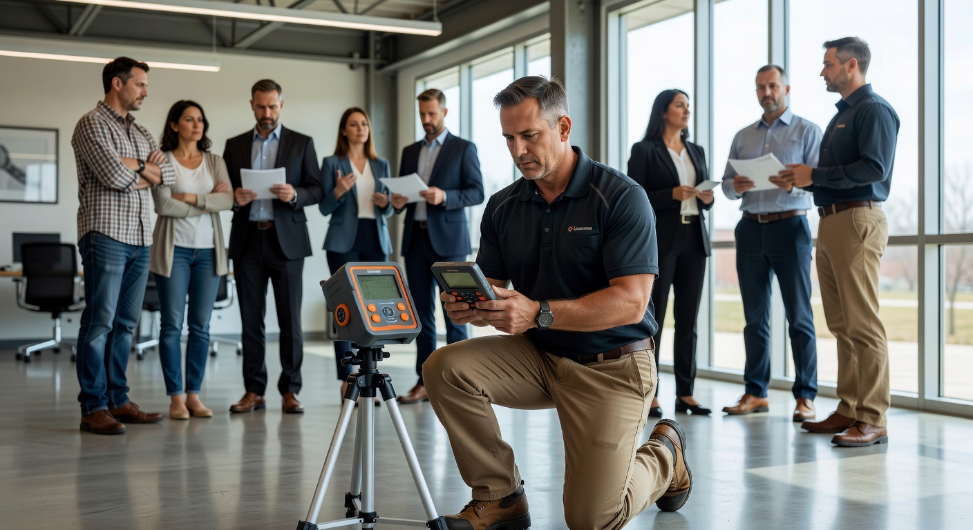 radon testing technician commercial building Ohio