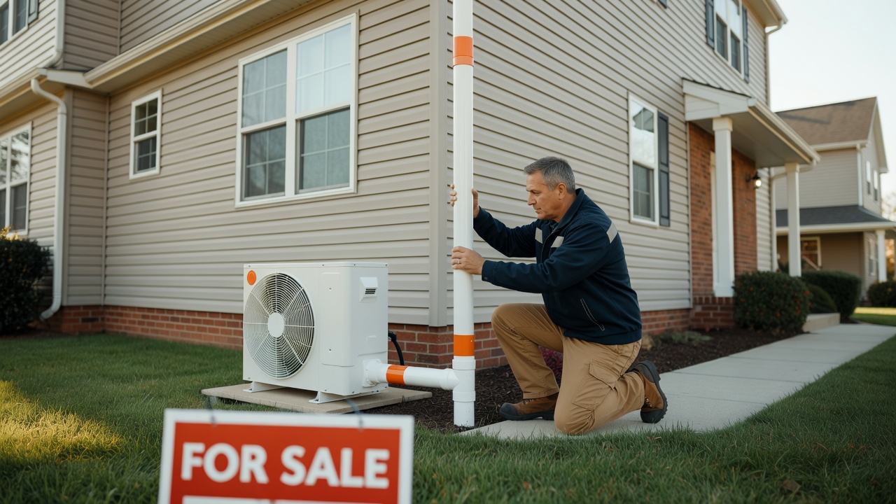 radon mitigation pipe fan exterior residential home