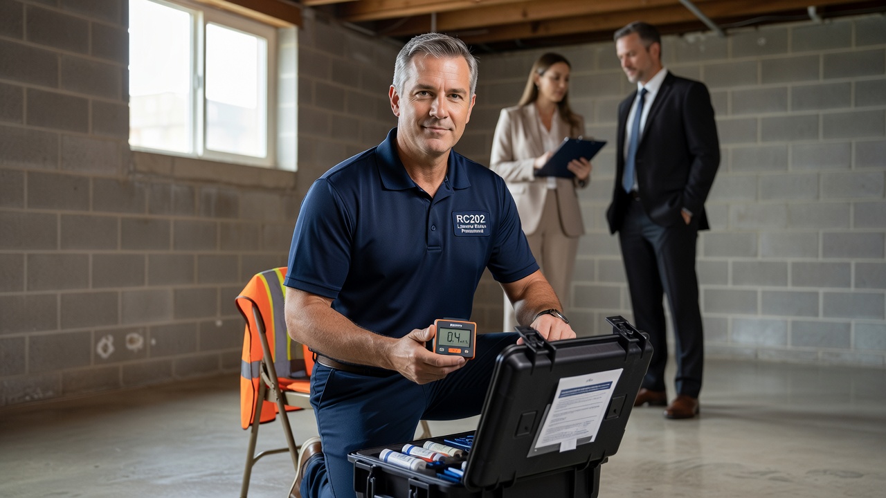 radon test kit professional inspector Ohio home