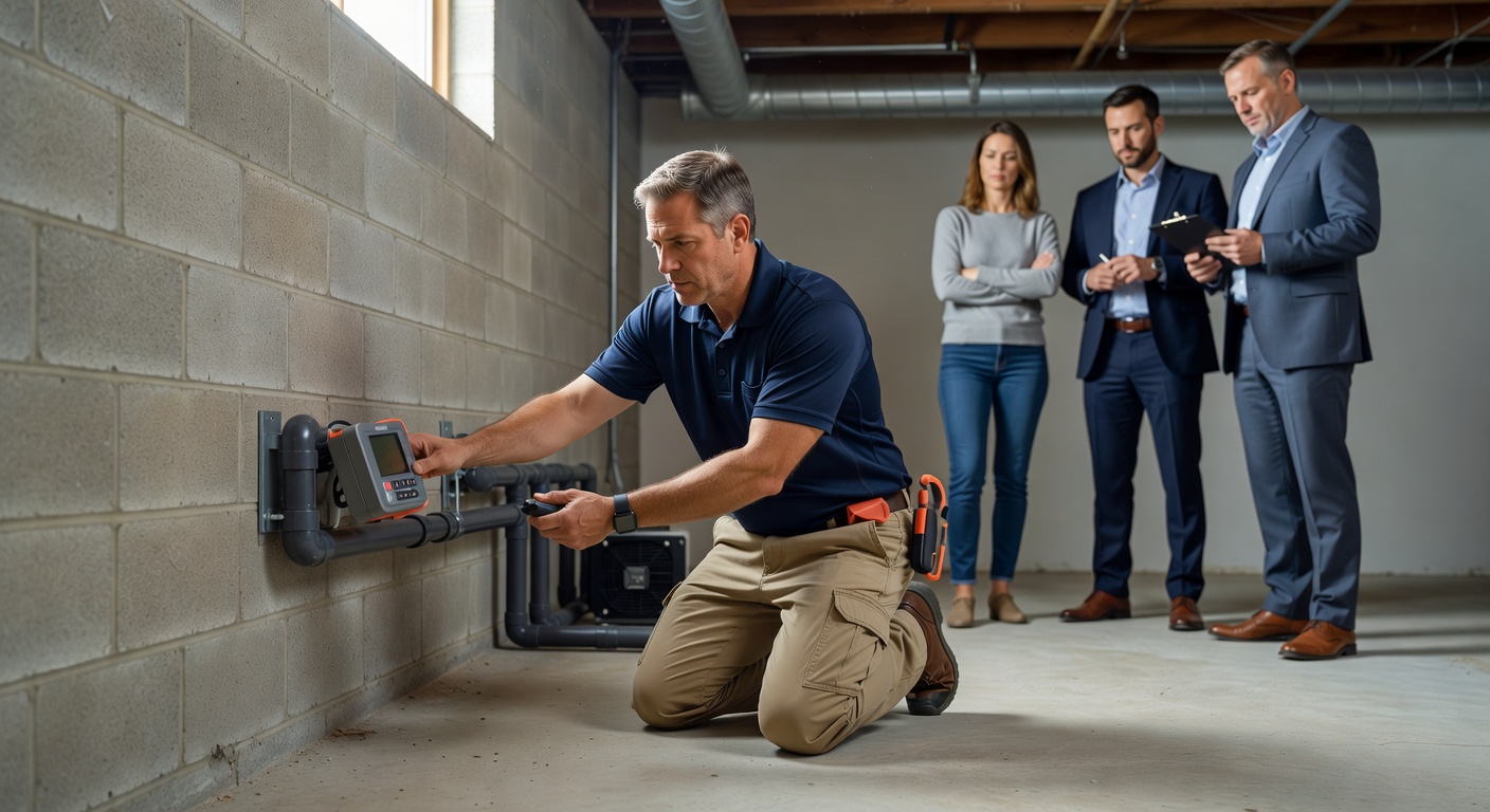 radon technician testing commercial property Ohio