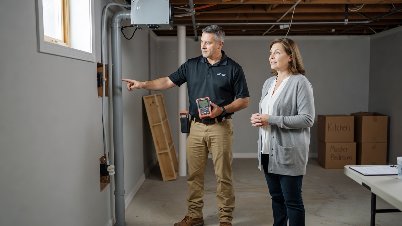 Ohio licensed radon mitigation professional with homeowner