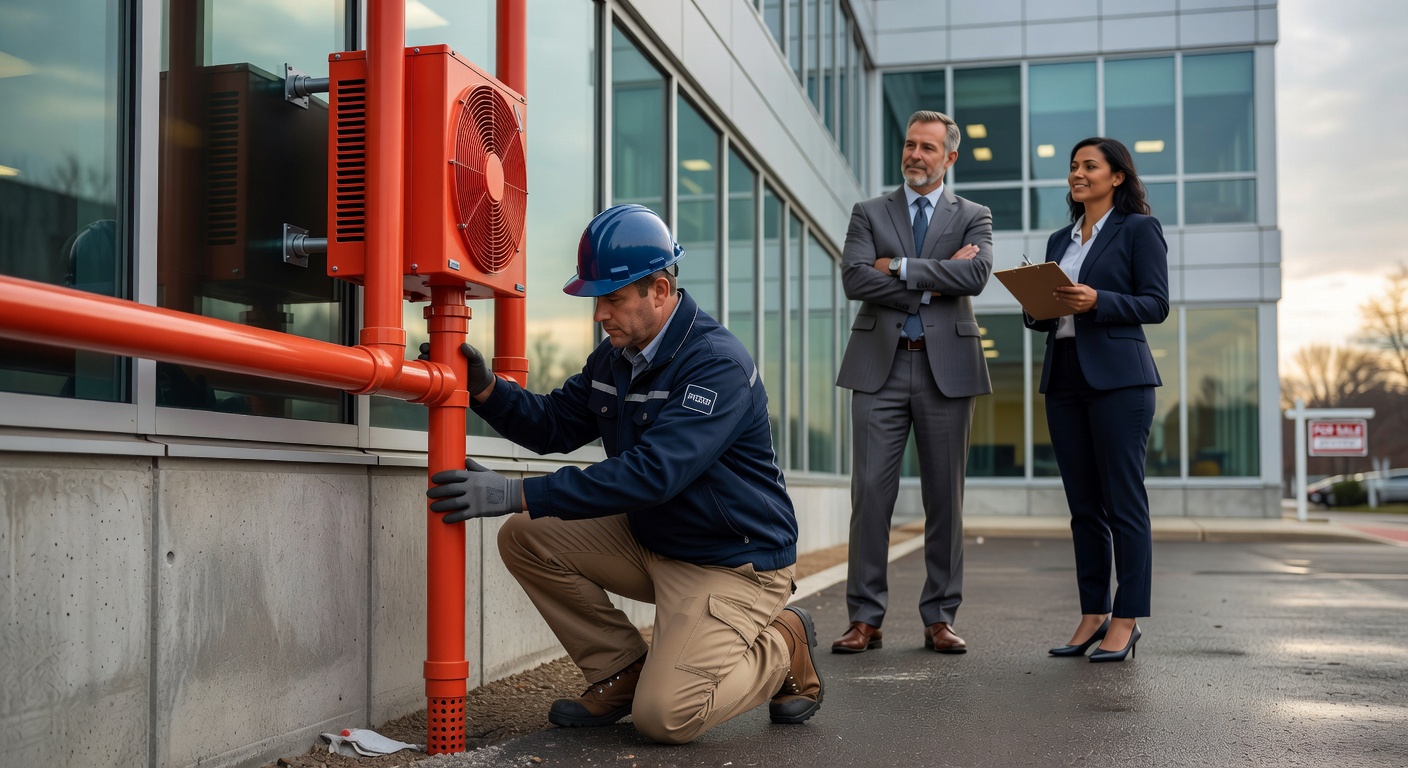 commercial radon mitigation system installation Ohio building