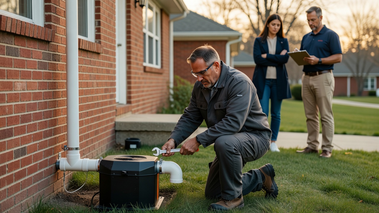radon mitigation fan exterior pipe installation home