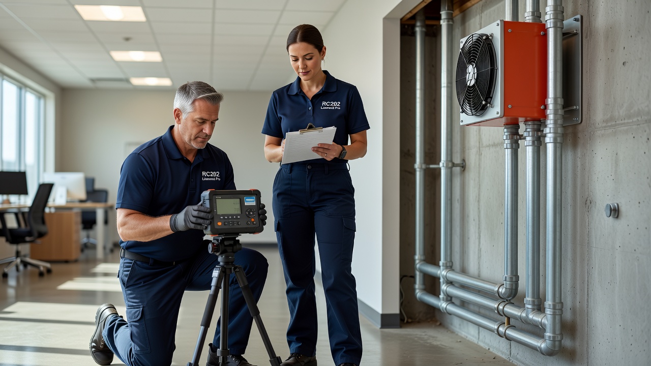 radon testing equipment commercial building inspection