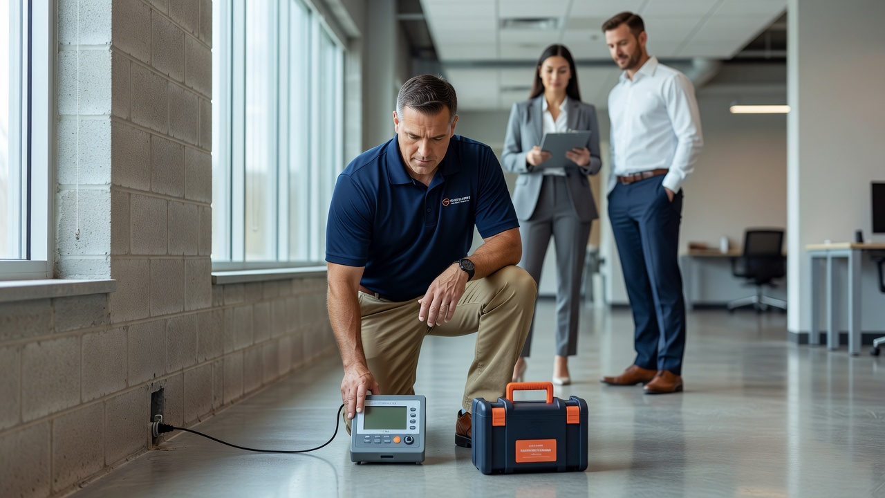 radon testing equipment commercial building Versailles Ohio