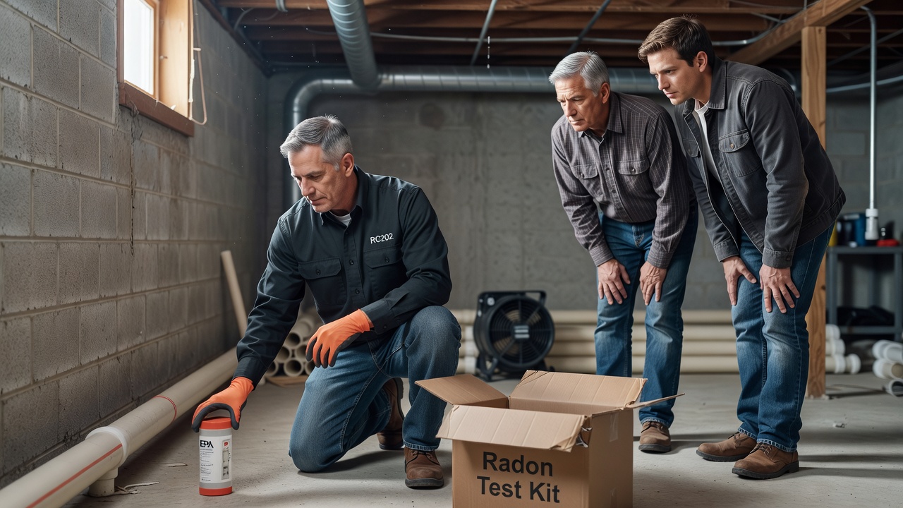radon test kit basement inspection Ohio
