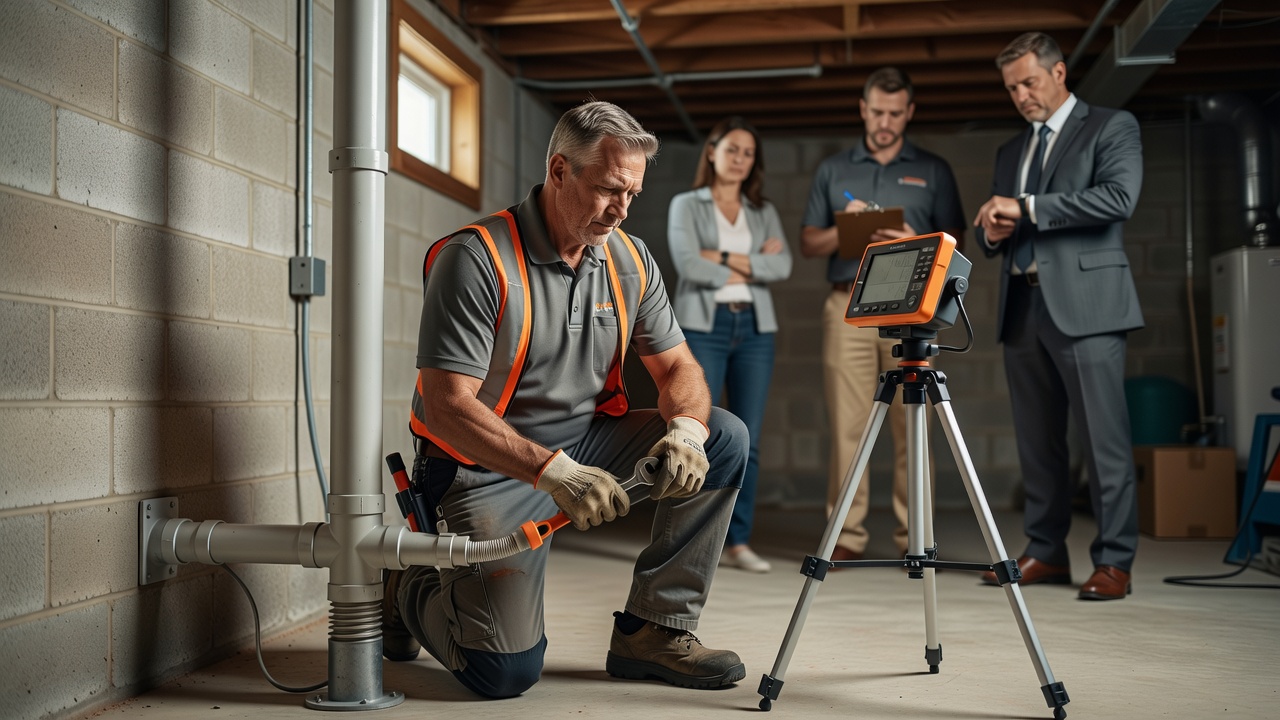 continuous radon monitor professional installation
