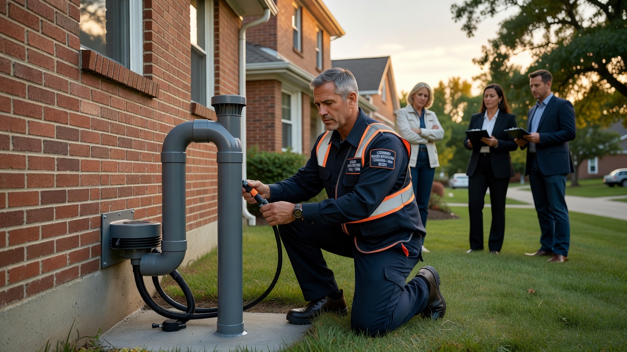 licensed radon mitigation technician Ohio home exterior