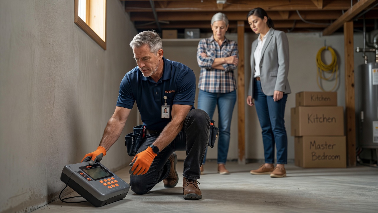 radon test kit home inspector basement