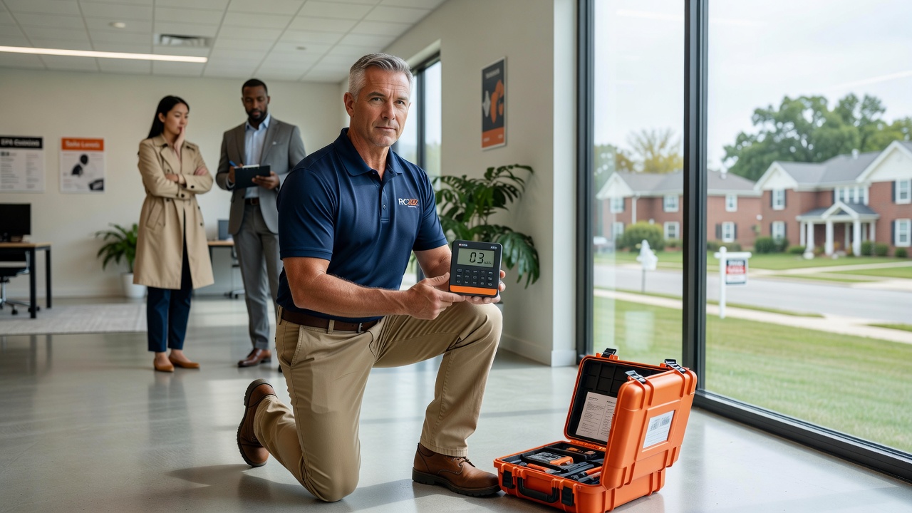 radon testing device commercial property inspection