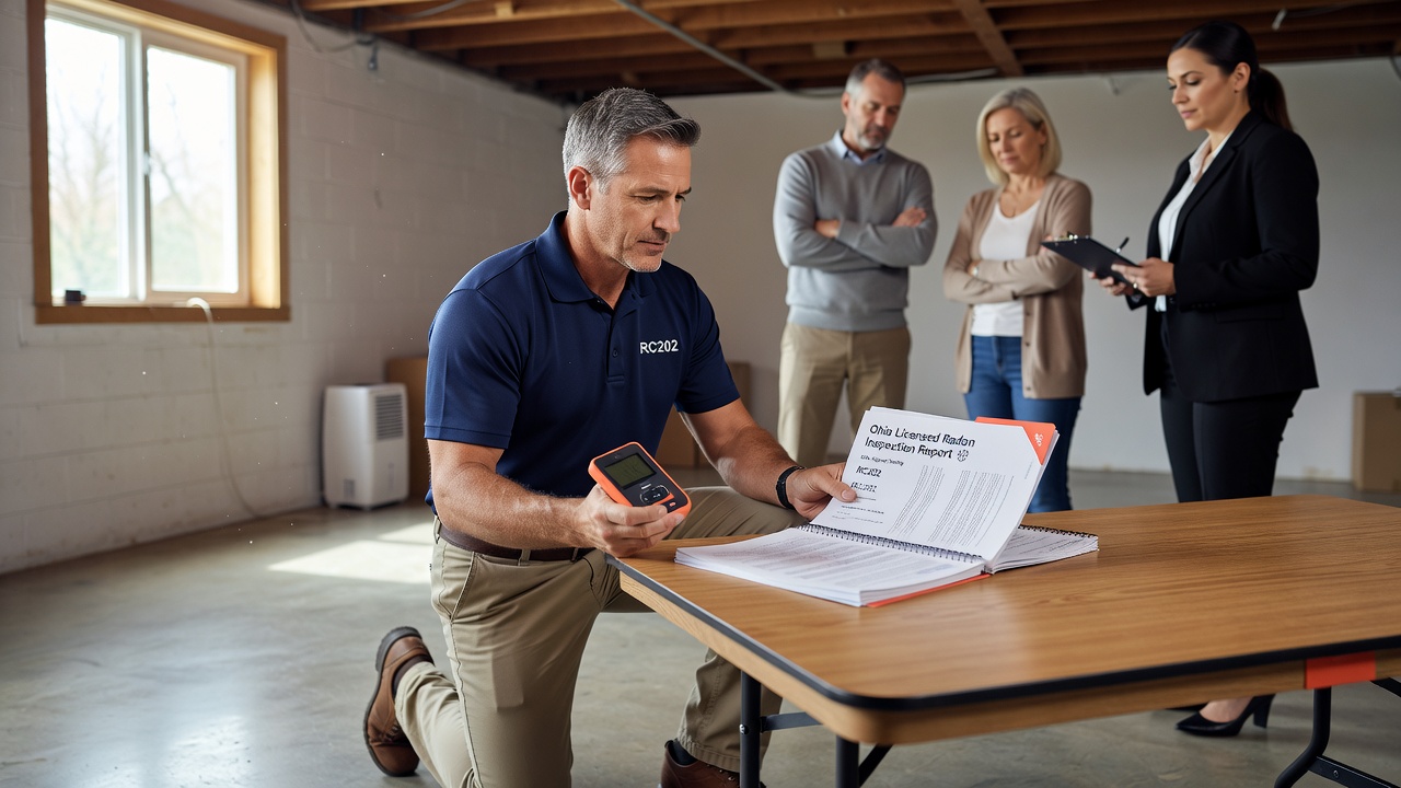 Ohio licensed radon professional inspection report