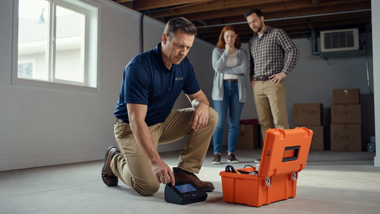 radon testing professional continuous monitor home inspection
