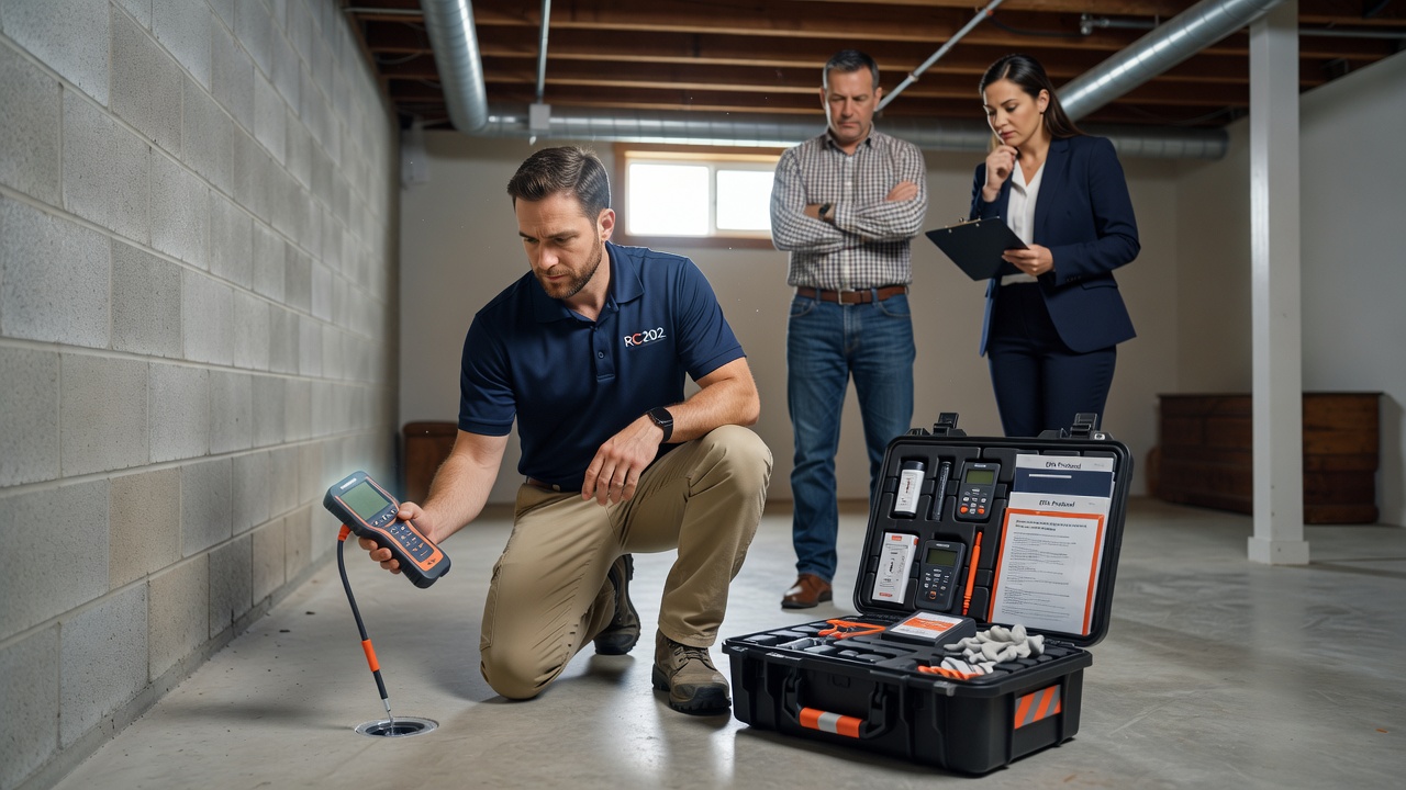 radon test kit professional inspection Ohio home