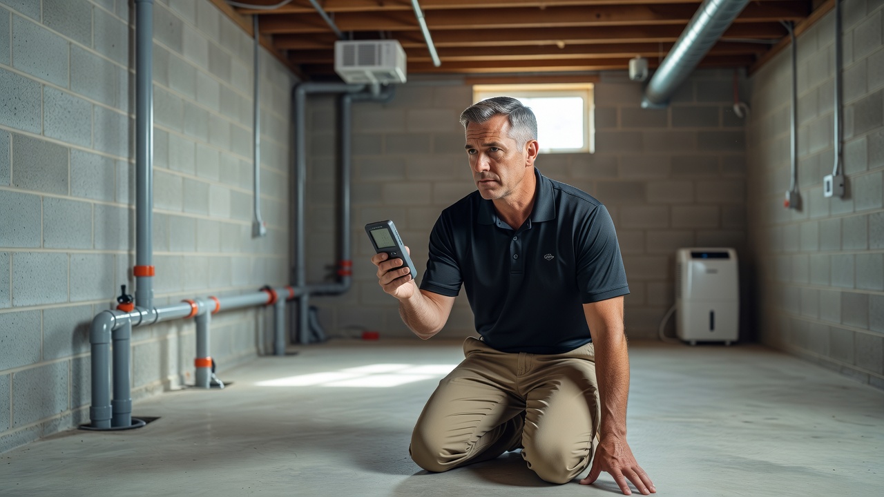 continuous radon monitor device basement Ohio