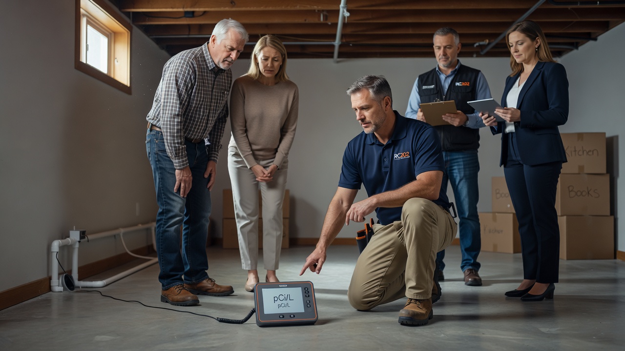 continuous radon monitor basement test