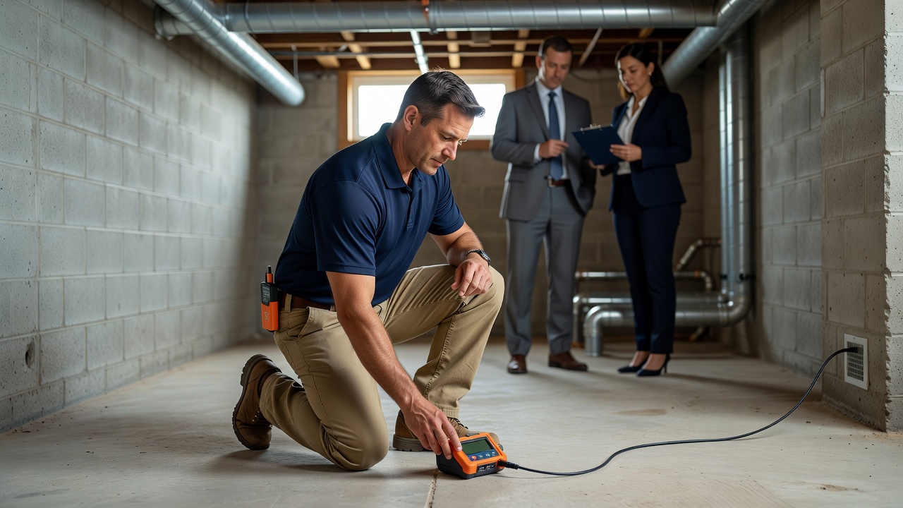 radon testing device basement Ohio home