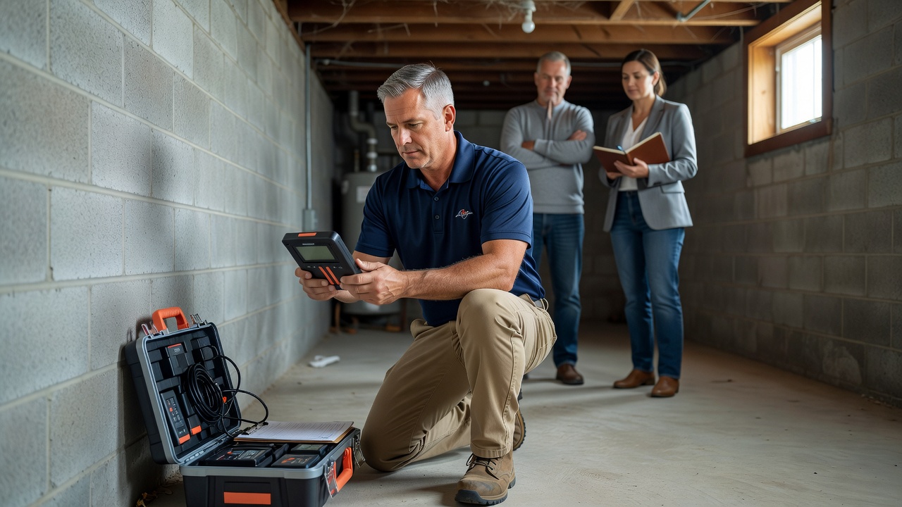 radon test kit professional inspector Ohio basement