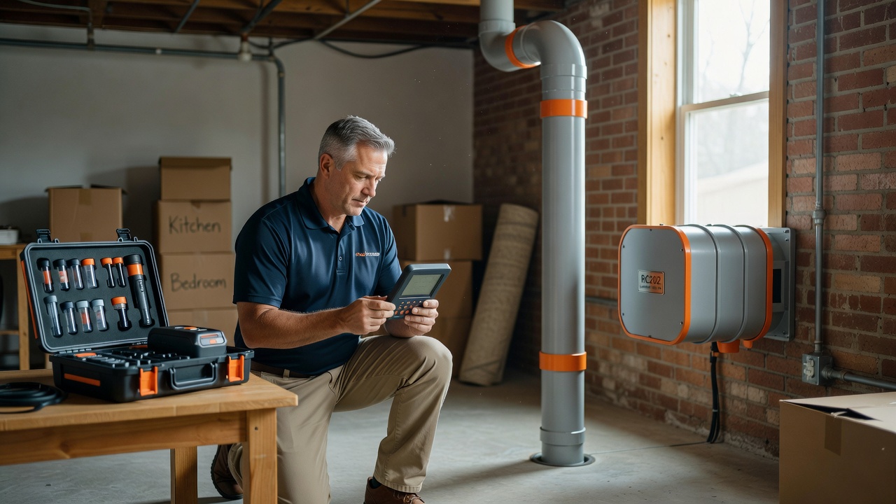 radon test kit professional measurement Ohio home