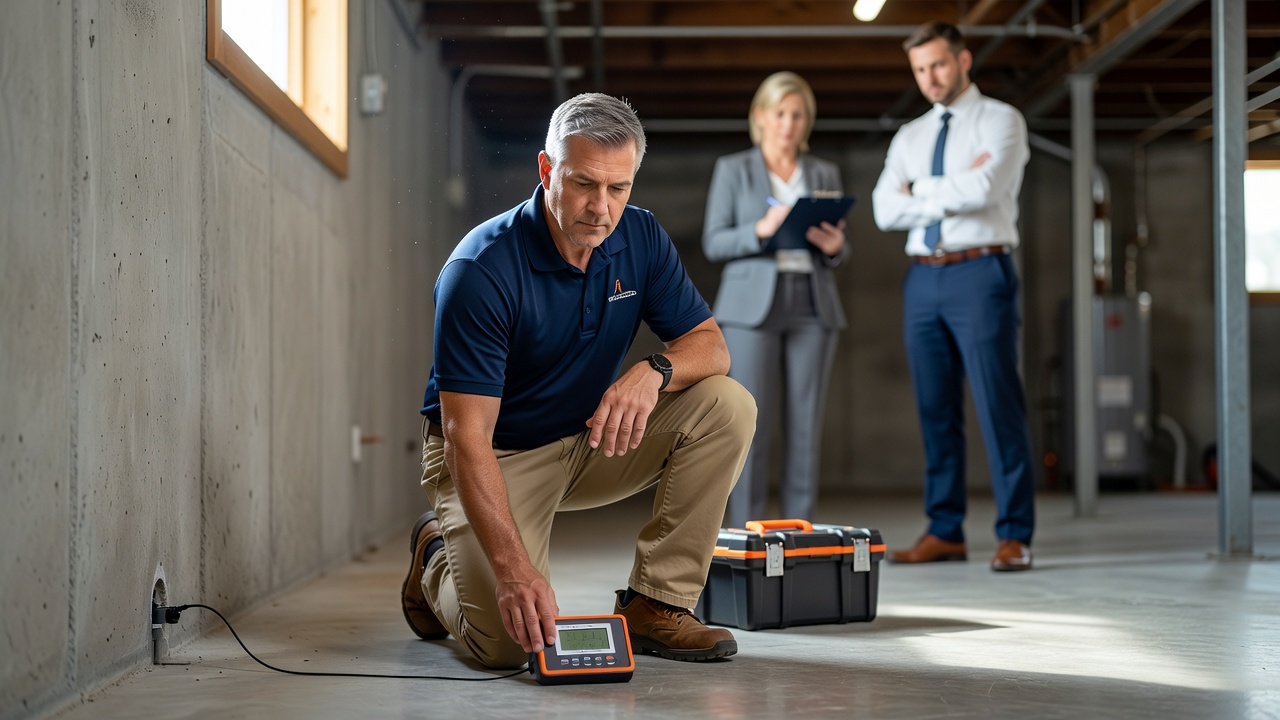 radon technician testing commercial building Wapakoneta Ohio