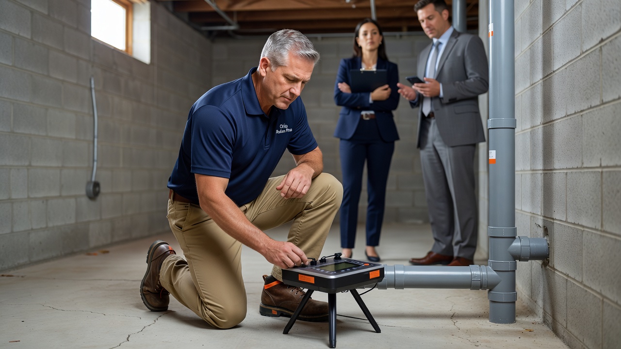 continuous radon monitor device basement testing