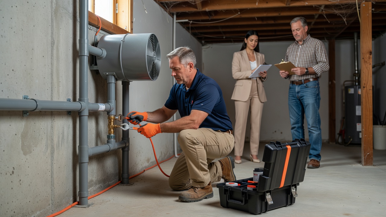 radon mitigation system installation Ohio home