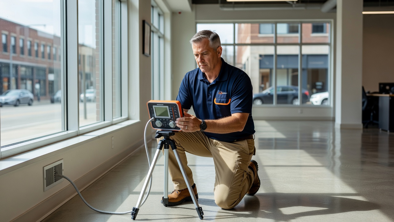 radon testing technician commercial building inspection Ohio
